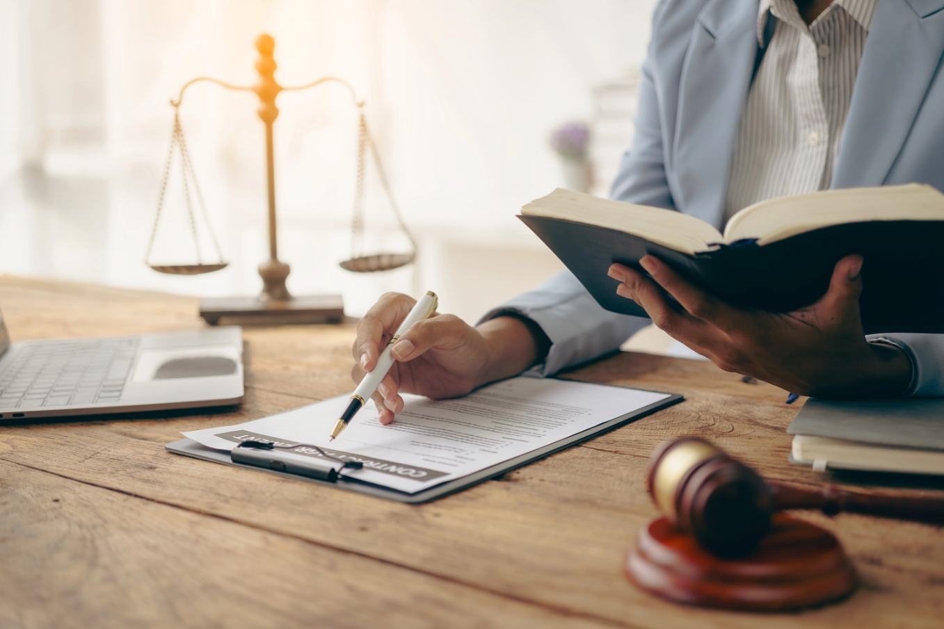 Female Lawyer Working Office